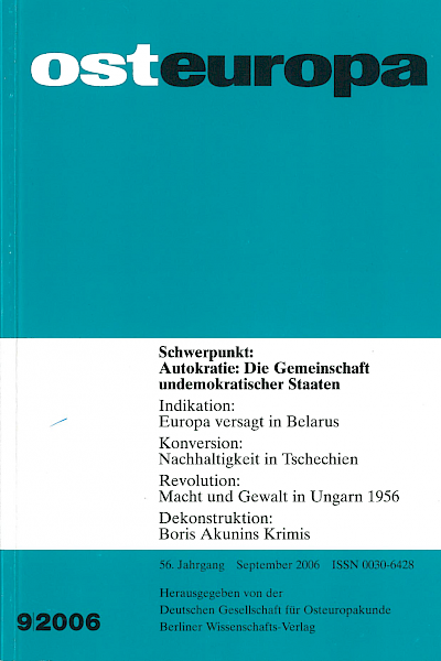 Cover Osteuropa 9/2006