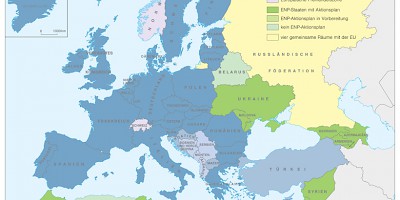 Karte: EU: Beitrittskandidaten, Nachbarschaftspartner und EFTA-Staaten 2007