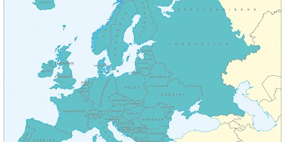 Karte: Das geographische Europa