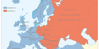 Karte: Das sozialsystemare Europa während des Ost-West-Konflikts