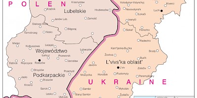 Karte: Polen und Ukraine: Nachbarschaftsprogramm INTERREG IIIa
