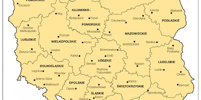 Karte: Polen: Administrative Gliederung