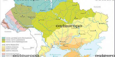 Karte: Ukraine: Vegetationszonen