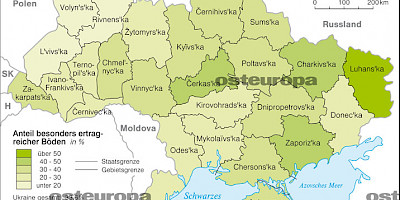 Karte: Ukraine: Ertragreiche Böden