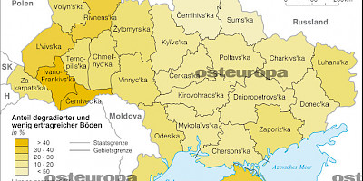 Karte: Ukraine: Bodendegradation