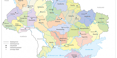 Karte: Ukraine: Administrative Übersicht