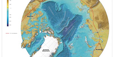 Karte: Arktis: Physische Übersicht