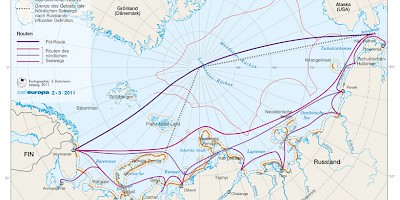 Karte: Arktis: Der nördliche Seeweg (2011)