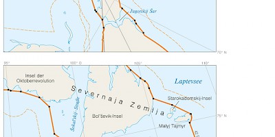 Karte: Meerengen des nördlichen Seewegs