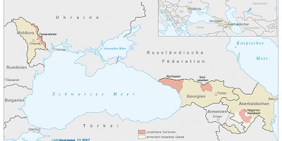 Karte: Eingefrorene Konflikte im postsowjetischen Raum