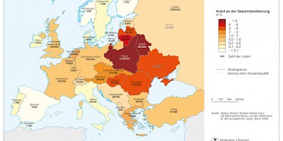 Karte: Jüdische Bevölkerung in Europa 1933