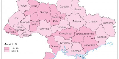 Karte: Ukraine: Parlamentswahlen 2007 – Stimmenanteil von Block Lytvyn