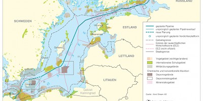 Karte: Ostsee: Das Nord-Stream-I-Projekt