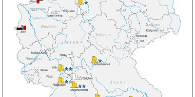 Karte: Deutschland: Atomenergie 2005