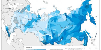 Karte: Russland: Wasserpotential