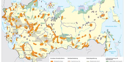 Karte: Eurasien: Umweltschäden