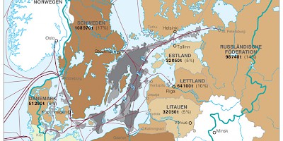 Karte: Verschmutzung der Ostsee: Stickstoffeinträge
