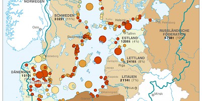 Karte: Verschmutzung der Ostsee: Phosphateinträge