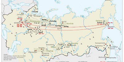 Karte: Das sowjetische Lagersystem 1939–1953
