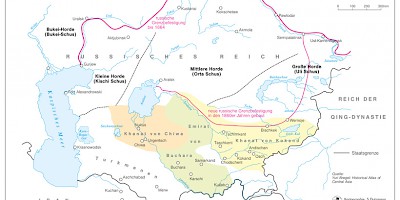 Karte: Zentralasien Mitte des 19. Jh.