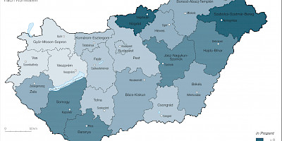 Karte: Ungarn: Arbeitslosigkeit 2017