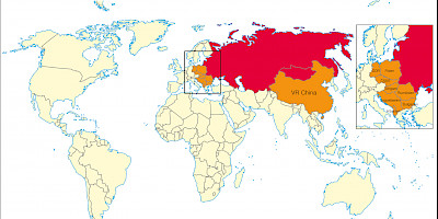 Karte: Die Ausdehnung des Kommunismus