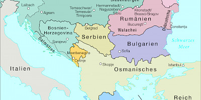 Karte: Südosteuropa 1910
