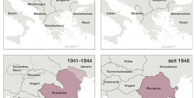 Karte: Rumänien: Staatsgebiet im 20. Jahrhundert