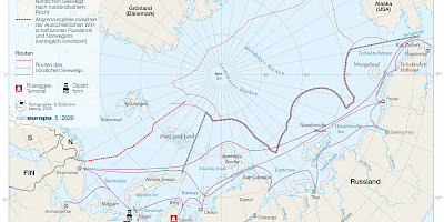 Karte: Der Nördliche Seeweg (2020)