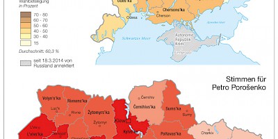 Karte: Ukraine: Präsidentschaftswahlen 2014