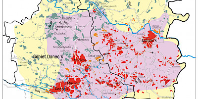 Karte: Ukraine: Der Krieg im Donbass – Juli 2014