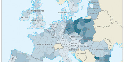 Karte: EU: Arbeitslosigkeit 2002