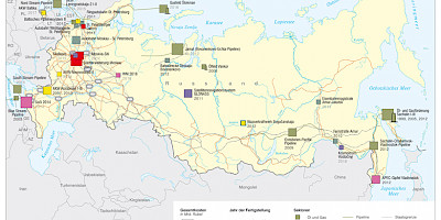 Karte: Russland: Großprojekte seit 2000
