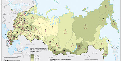 Karte: Russland: Regionalförderung 2009
