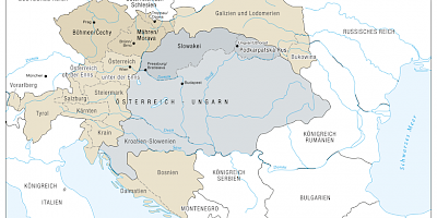 Karte: Die Habsburgermonarchie 1867-1914