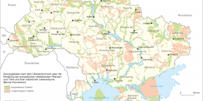 Karte: Ukraine: Schutzgebiete des Emerald Network
