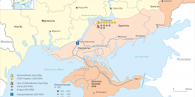 Karte: Ukraine: Kachovka-Stausee