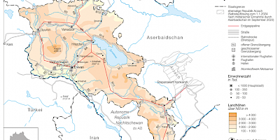 Karte: Armenien: Physische Übersicht