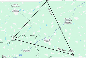 Präsenz ukrainischer Truppen im Gebiet Kursk im Dreieck Gordeevka-Gir'i-Kromskie Byki, 12.9.2024