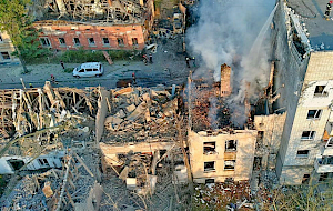 Zerstörungen in L'viv nach einem russischen Raketenangriff am 4.9.2024. Foto: Staatliche Verwaltung der Region L'viv