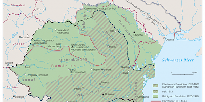 Karte: Rumänien 1878–2019