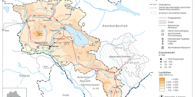 Karte: Armenien: Physische Übersicht