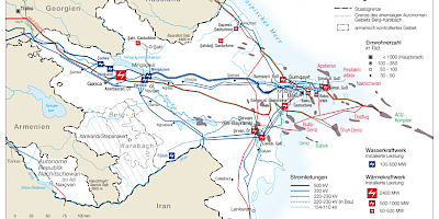 Karte: Aserbaidschan: Energieinfrastruktur